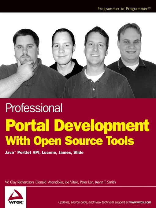 Detalles del título Professional Portal Development with Open Source Tools de W. Clay Richardson - Lista de espera